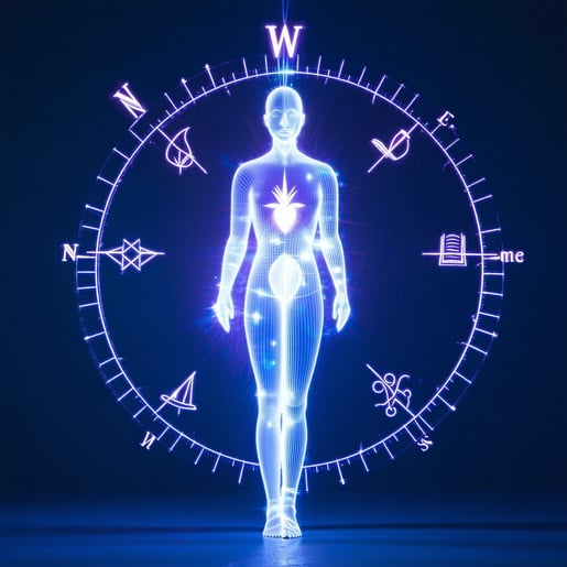 A luminous thread weaves its way from the figures heart pulsing with vibrant energy through the center of their being and extending into their outstretched hand This gesture radiates a sense of serene confidence as if inviting others to embrace their-1